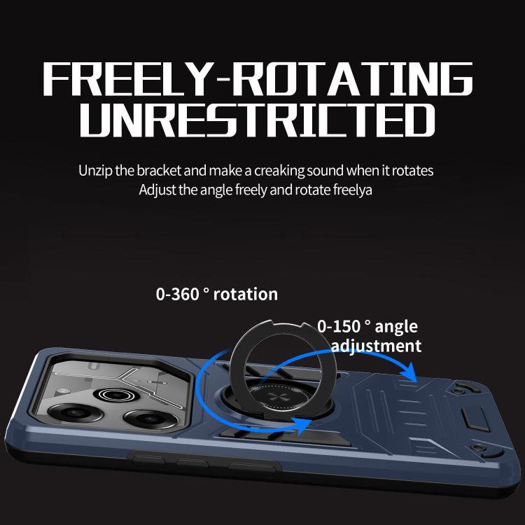 For Tecno Pova 6 / 6 Pro 5G Rotating Holder TPU Hybrid PC Phone Case
