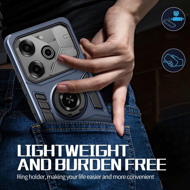 For Tecno Pova 6 / 6 Pro 5G Rotating Holder TPU Hybrid PC Phone Case
