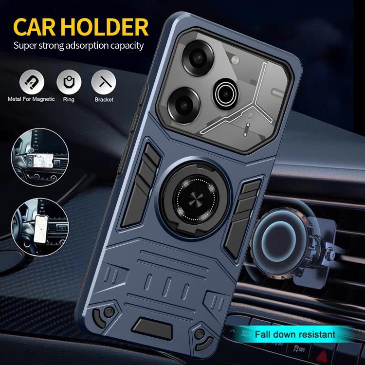 For Tecno Pova 6 / 6 Pro 5G Rotating Holder TPU Hybrid PC Phone Case