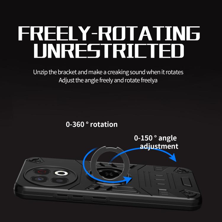 For Tecno Spark 30 Pro 4G Rotating Holder TPU Hybrid PC Phone Case