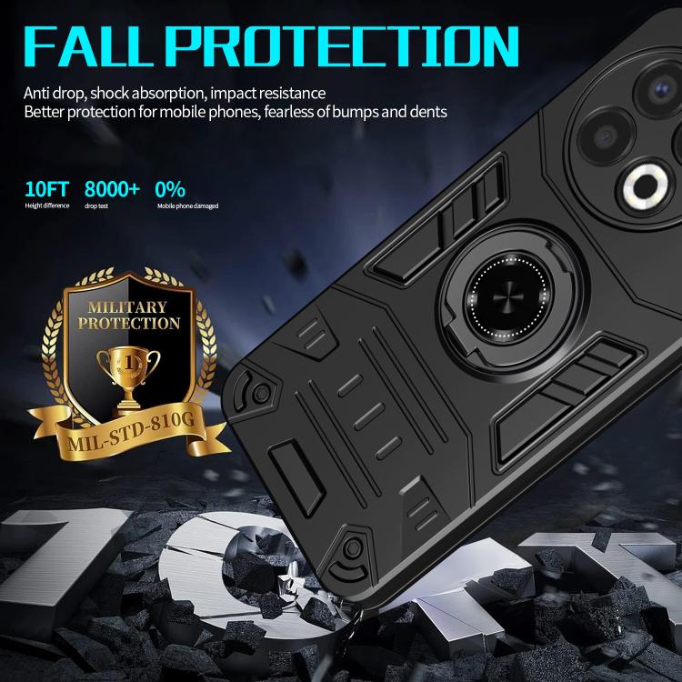 For Tecno Spark 30 Pro 4G Rotating Holder TPU Hybrid PC Phone Case