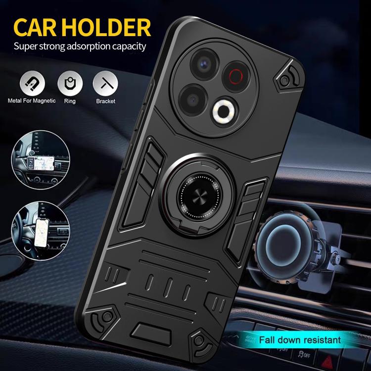 For Tecno Spark 30 Pro 4G Rotating Holder TPU Hybrid PC Phone Case