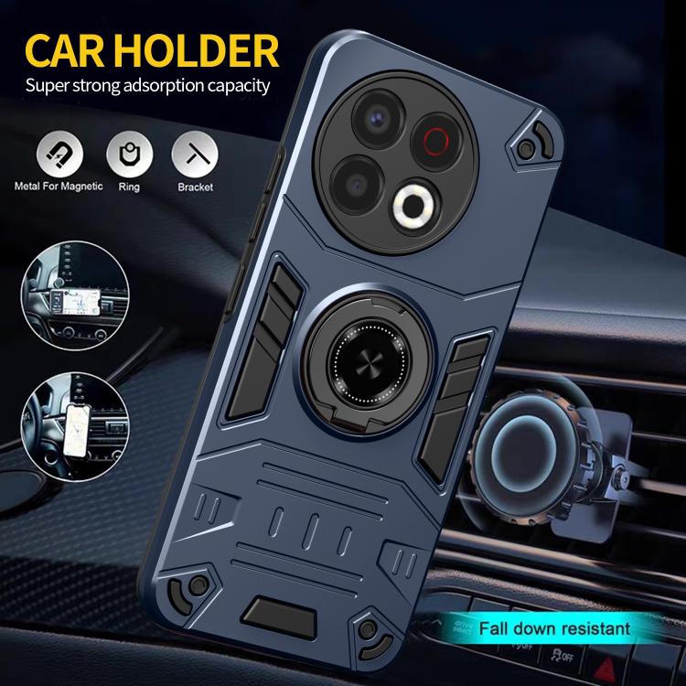 For Tecno Spark 30 Pro 4G Rotating Holder TPU Hybrid PC Phone Case