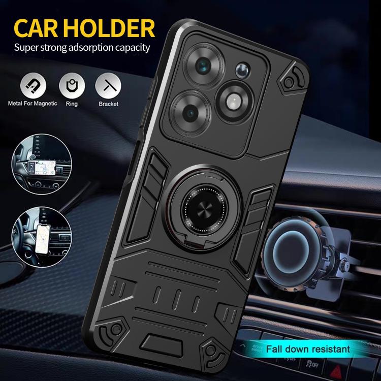 For Tecno Spark Go 2024 / Spark 20 Rotating Holder TPU Hybrid PC Phone Case