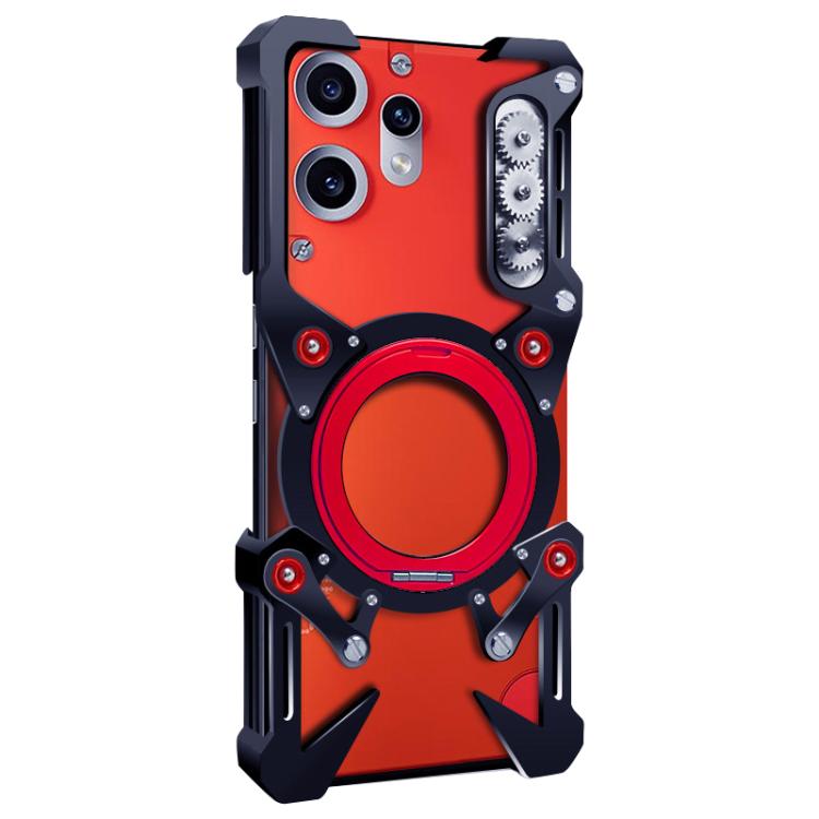 For Nothing CMF Phone 2 Pro Rotating Bracket Hollow Metal Phone Case with Lanyard
