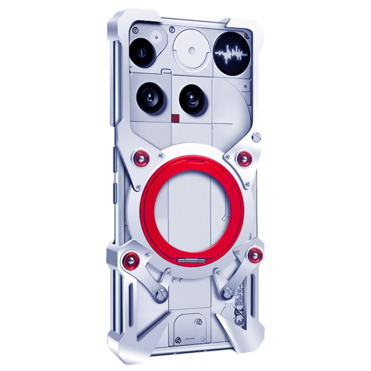 For Nothing Phone 3 Rotating Bracket Hollow Metal Phone Case with Lanyard