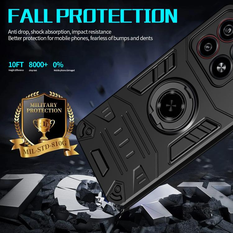 For ZTE Blade A35 / A55 Rotating Holder TPU Hybrid PC Phone Case