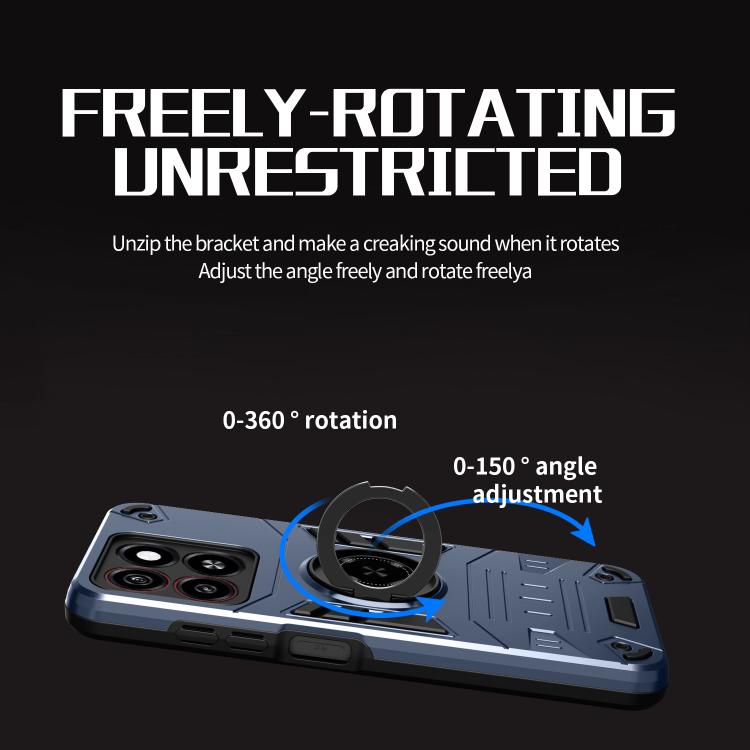 For ZTE Blade A35 / A55 Rotating Holder TPU Hybrid PC Phone Case