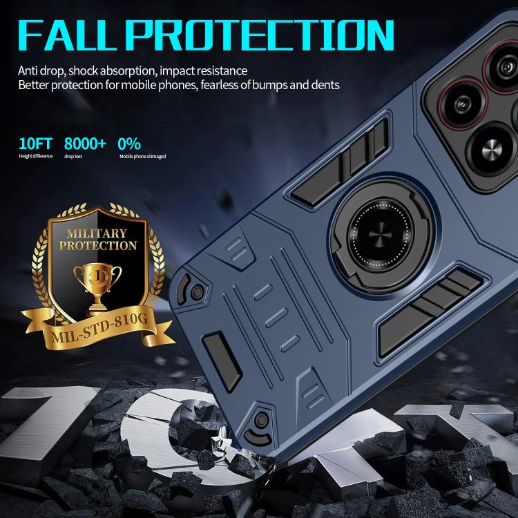 For ZTE Blade A35 / A55 Rotating Holder TPU Hybrid PC Phone Case