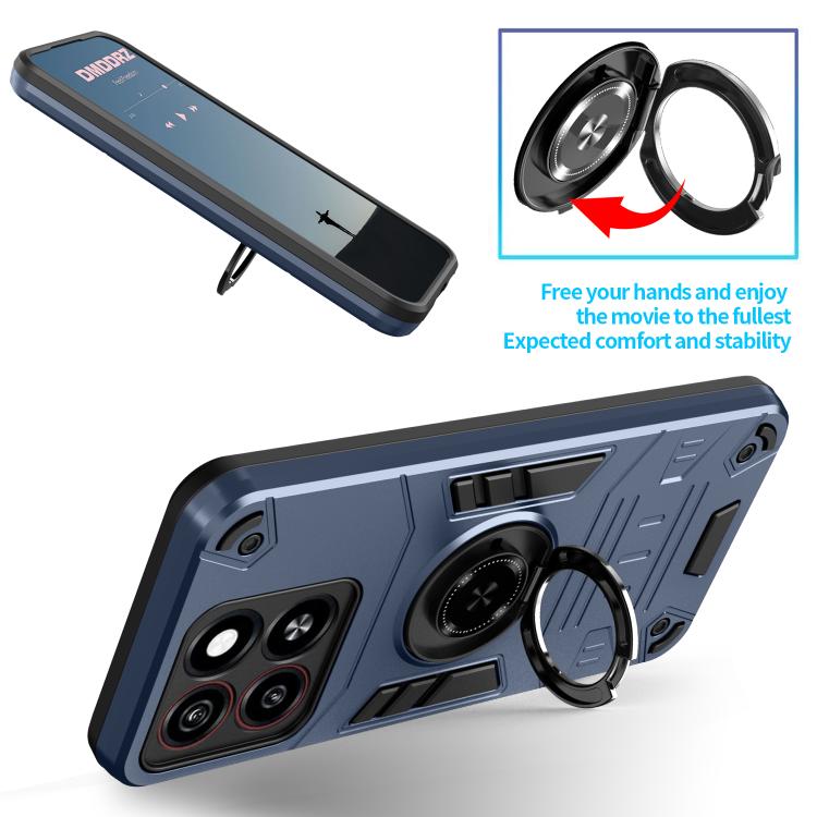 For ZTE Blade A35 / A55 Rotating Holder TPU Hybrid PC Phone Case