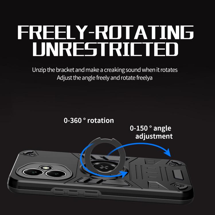 For Honor 400 Global 156.5mm Rotating Holder TPU Hybrid PC Phone Case