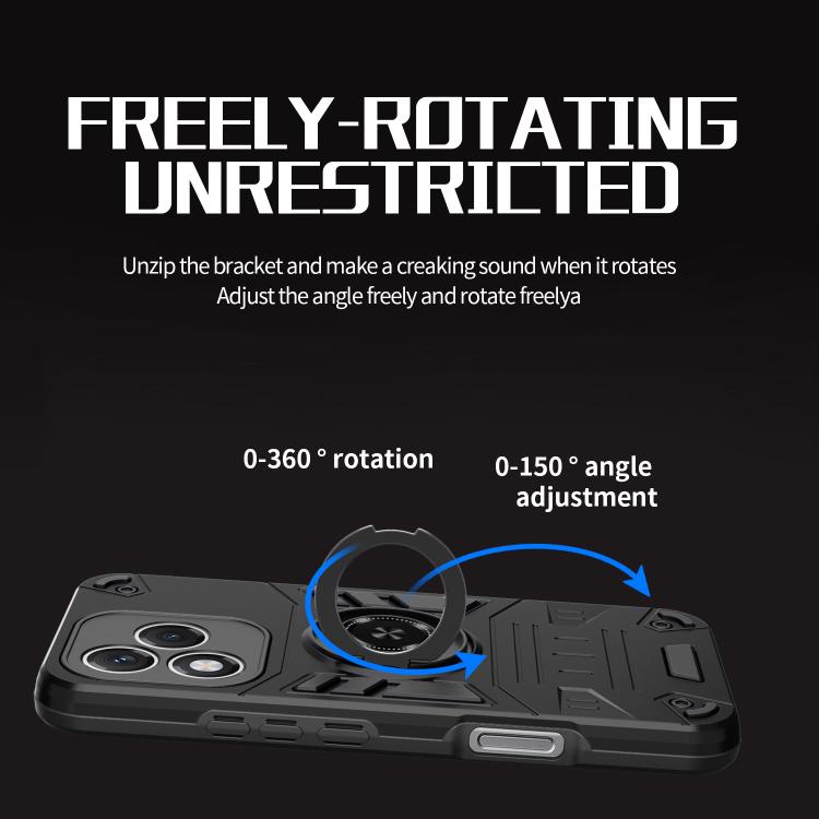 For Honor 400 Lite Global Rotating Holder TPU Hybrid PC Phone Case