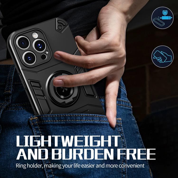 For iPhone 16 Pro Rotating Holder TPU Hybrid PC Phone Case