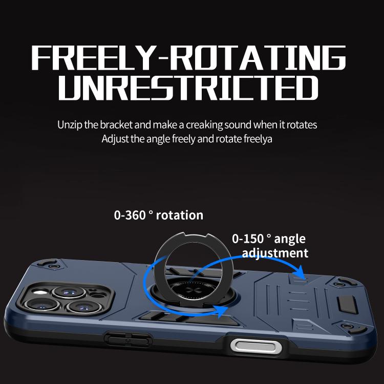 For iPhone 16 Pro Rotating Holder TPU Hybrid PC Phone Case