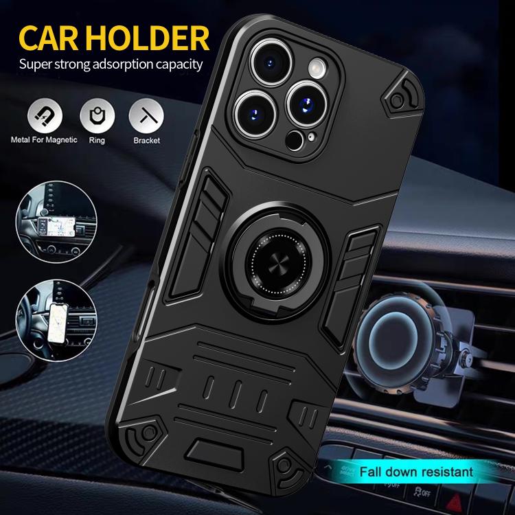 For iPhone 16 Pro Max Rotating Holder TPU Hybrid PC Phone Case