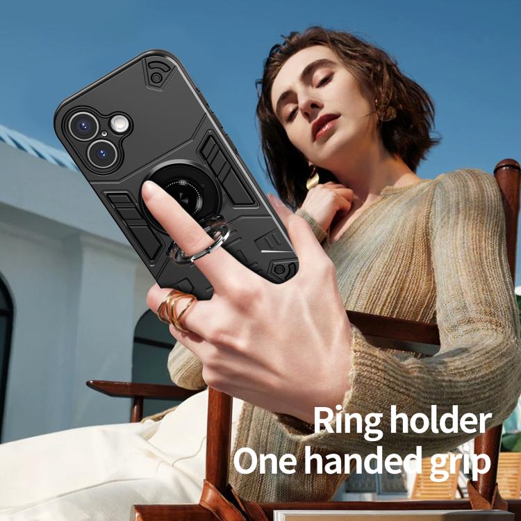For iPhone 17 Rotating Holder TPU Hybrid PC Phone Case