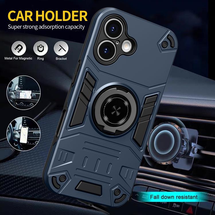 For iPhone 17 Rotating Holder TPU Hybrid PC Phone Case