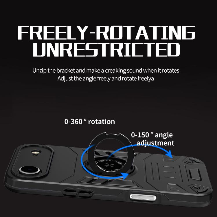 For iPhone Air Rotating Holder TPU Hybrid PC Phone Case