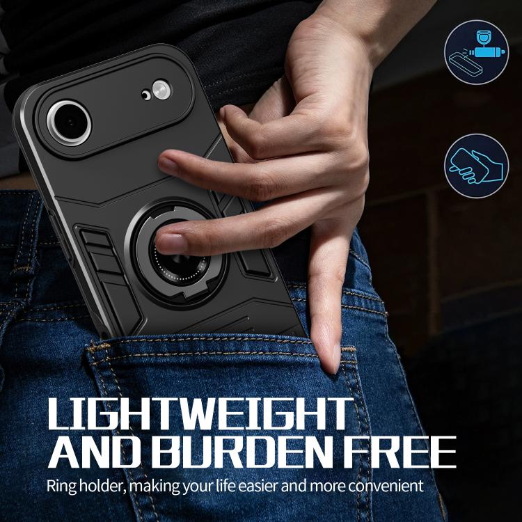 For iPhone Air Rotating Holder TPU Hybrid PC Phone Case