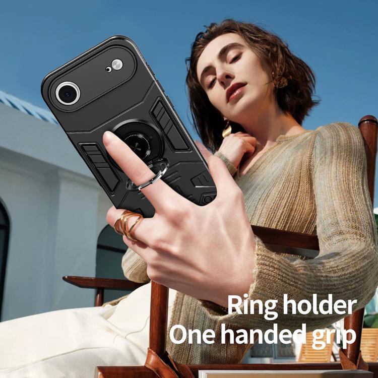 For iPhone Air Rotating Holder TPU Hybrid PC Phone Case