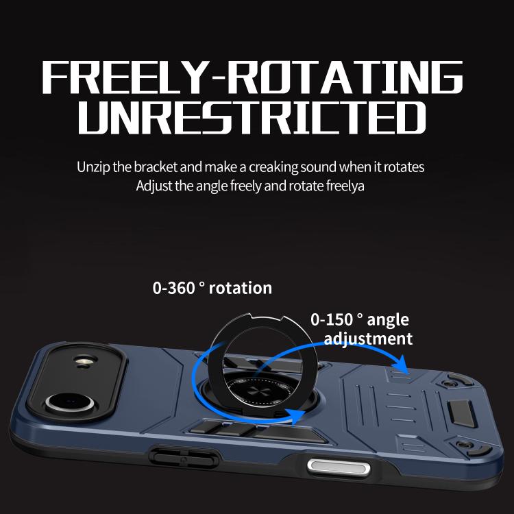 For iPhone Air Rotating Holder TPU Hybrid PC Phone Case