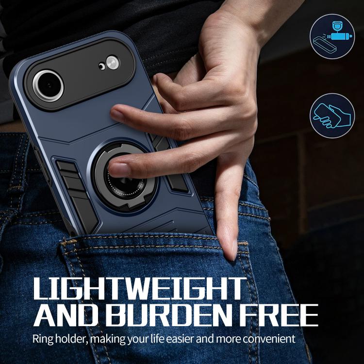 For iPhone Air Rotating Holder TPU Hybrid PC Phone Case