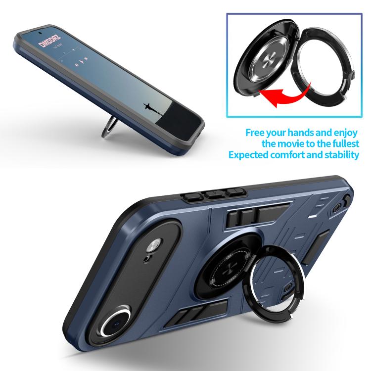 For iPhone Air Rotating Holder TPU Hybrid PC Phone Case