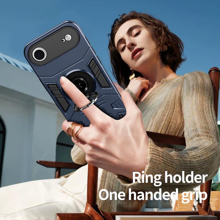 For iPhone Air Rotating Holder TPU Hybrid PC Phone Case