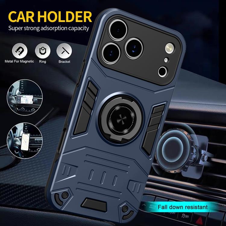 For iPhone 17 Pro Rotating Holder TPU Hybrid PC Phone Case