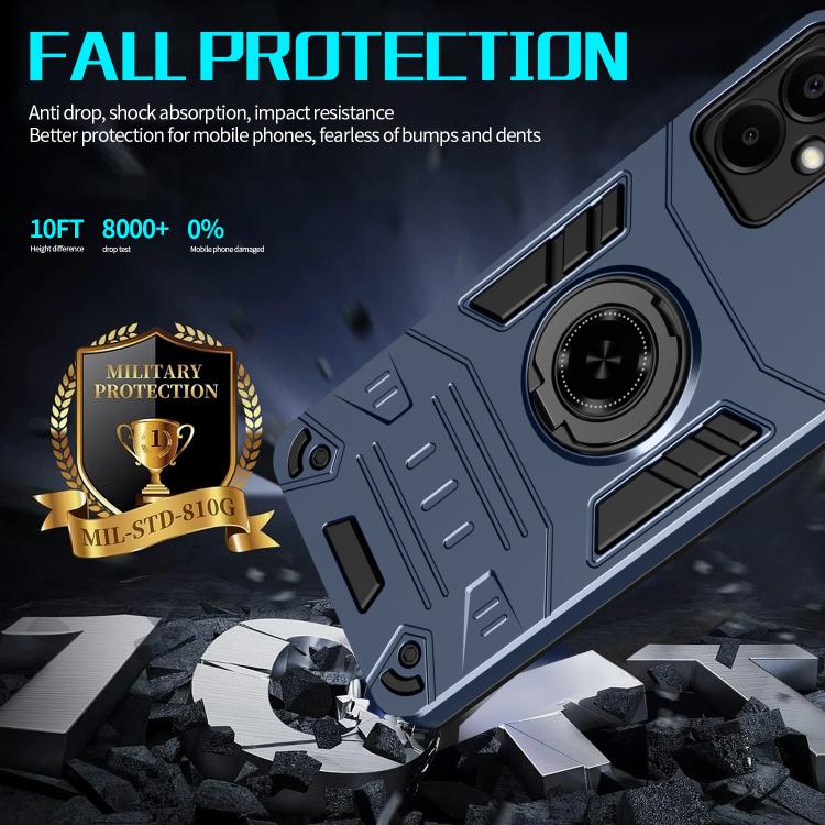 For Samsung Galaxy A06 4G Rotating Holder TPU Hybrid PC Phone Case