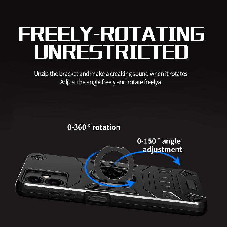 For Samsung Galaxy A06 5G Rotating Holder TPU Hybrid PC Phone Case