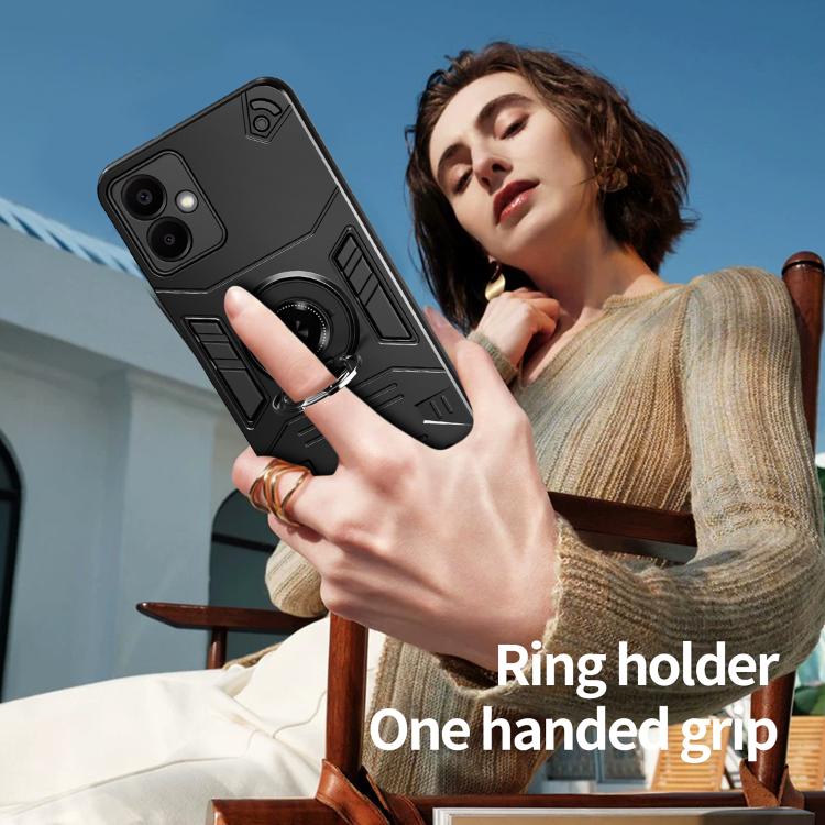 For Samsung Galaxy A06 5G Rotating Holder TPU Hybrid PC Phone Case