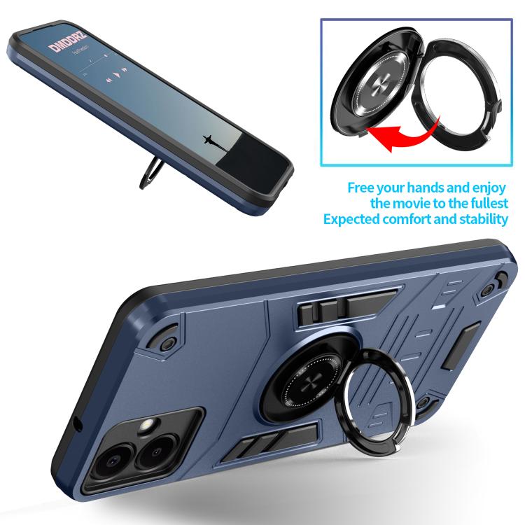 For Samsung Galaxy A06 5G Rotating Holder TPU Hybrid PC Phone Case