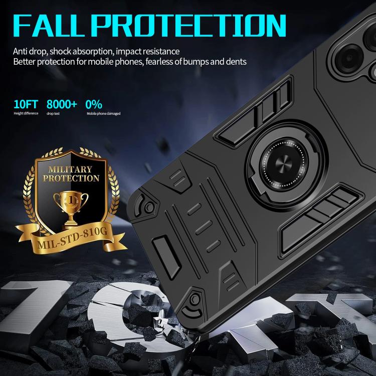 For Samsung Galaxy A07 4G Rotating Holder TPU Hybrid PC Phone Case