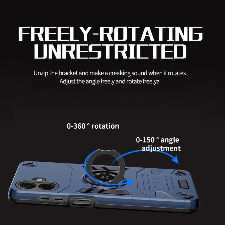 For Samsung Galaxy A07 4G Rotating Holder TPU Hybrid PC Phone Case