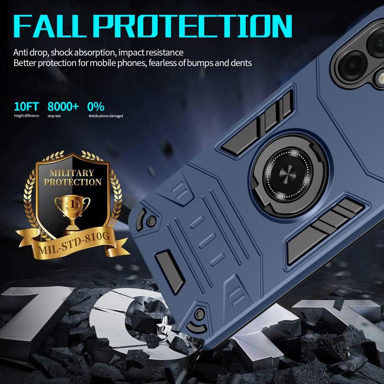For Samsung Galaxy A07 4G Rotating Holder TPU Hybrid PC Phone Case