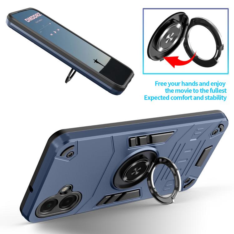 For Samsung Galaxy A07 4G Rotating Holder TPU Hybrid PC Phone Case