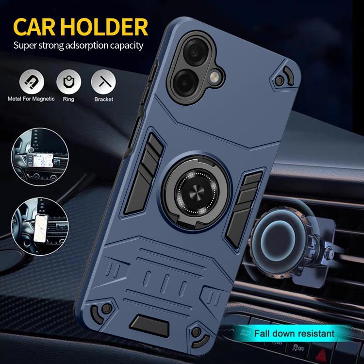 For Samsung Galaxy A07 4G Rotating Holder TPU Hybrid PC Phone Case