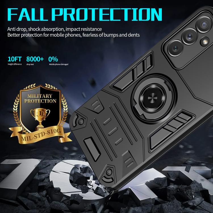 For Samsung Galaxy A16 5G Rotating Holder TPU Hybrid PC Phone Case