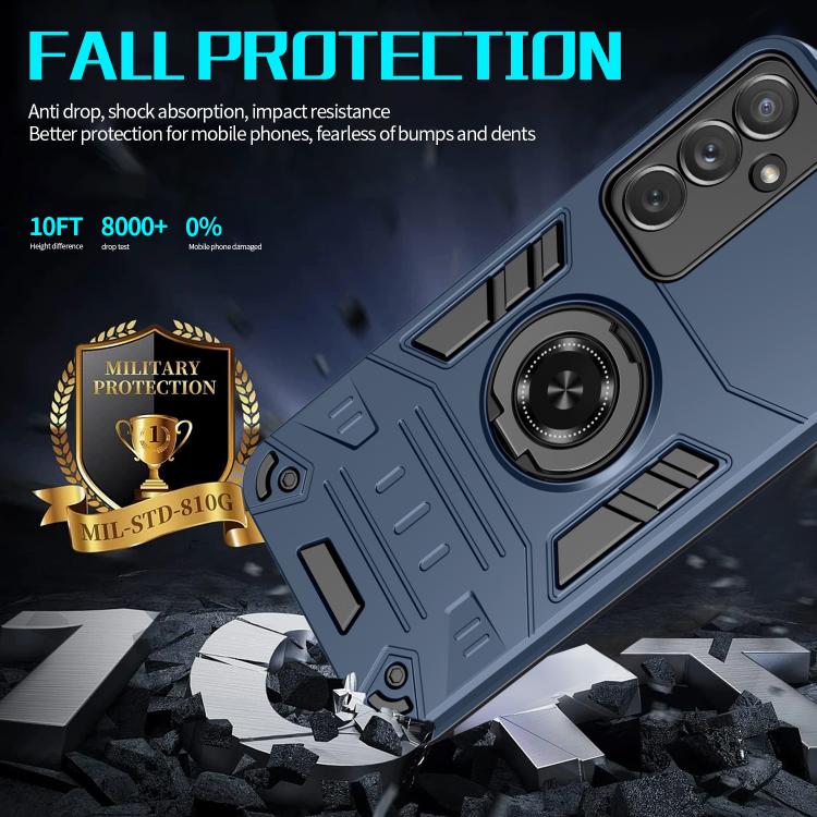 For Samsung Galaxy A16 5G Rotating Holder TPU Hybrid PC Phone Case