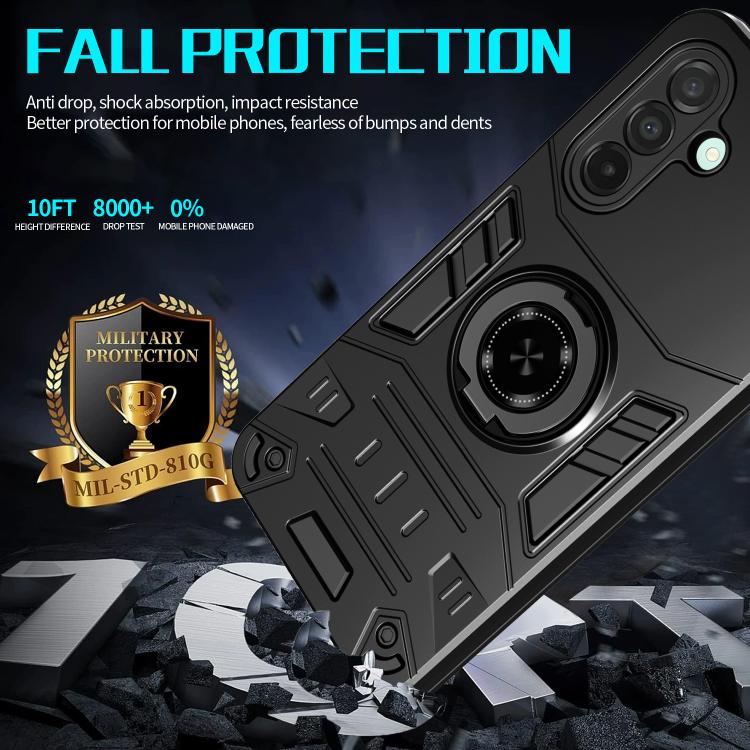 For Samsung Galaxy A36 5G Rotating Holder TPU Hybrid PC Phone Case