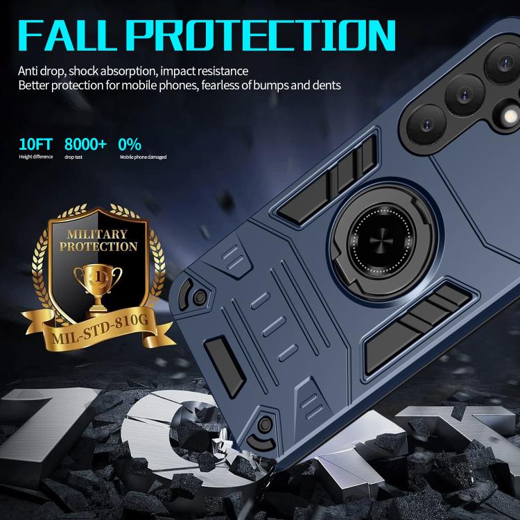 For Samsung Galaxy S25 5G Rotating Holder TPU Hybrid PC Phone Case