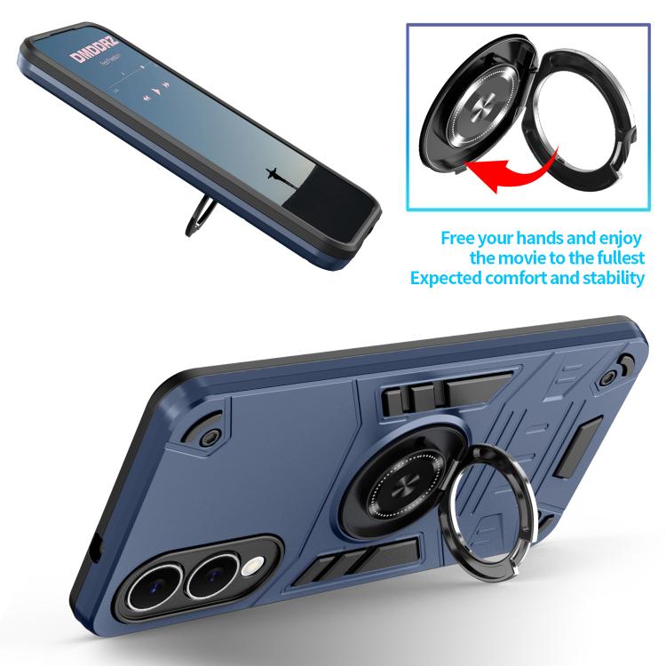 For Samsung Galaxy S25 Edge 5G Rotating Holder TPU Hybrid PC Phone Case