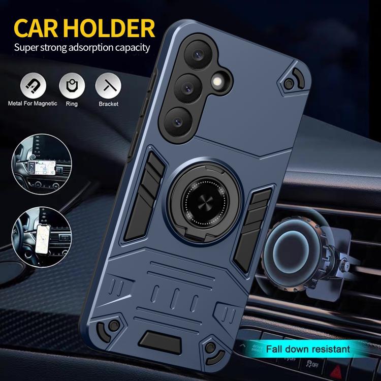 For Samsung Galaxy S25 FE 5G Rotating Holder TPU Hybrid PC Phone Case
