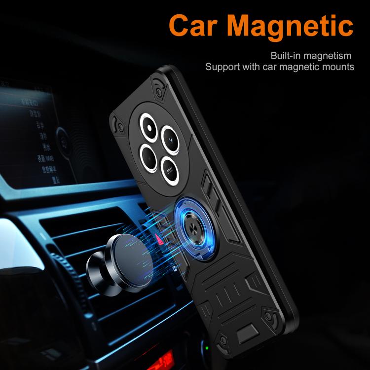 For Redmi 14C 4G / A3 Pro / A4 Rotating Holder TPU Hybrid PC Phone Case