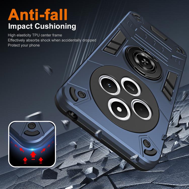 For Redmi 14C 4G / A3 Pro / A4 Rotating Holder TPU Hybrid PC Phone Case