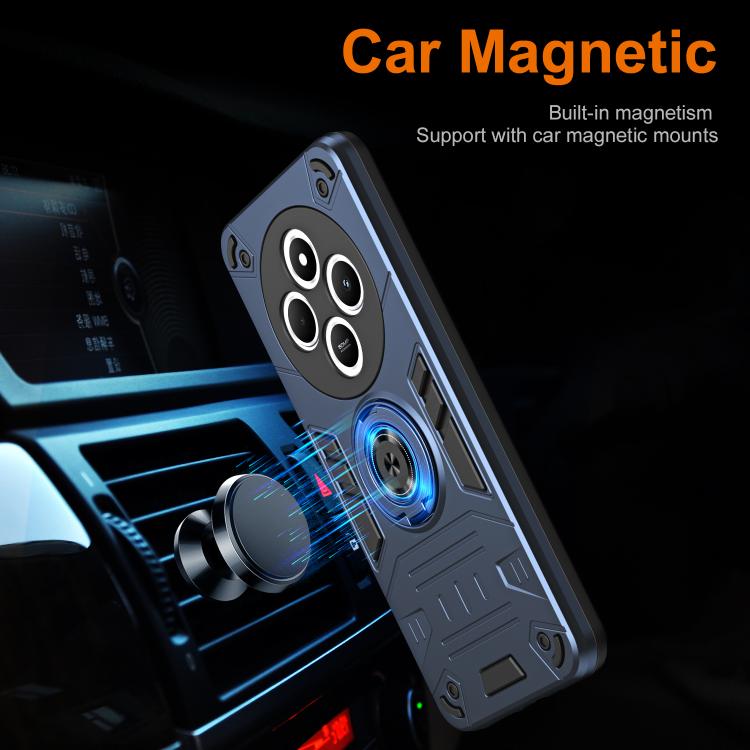 For Redmi 14C 4G / A3 Pro / A4 Rotating Holder TPU Hybrid PC Phone Case