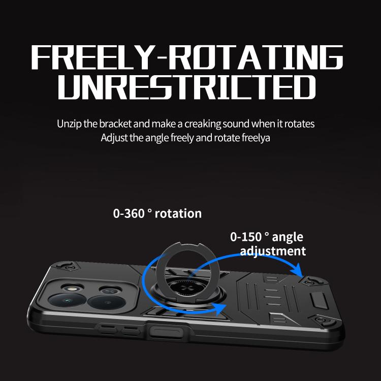 For Redmi 15C 5G / 4G Global 171mm / Poco C85 4G Rotating Holder TPU Hybrid PC Phone Case