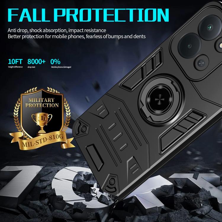 For Redmi 15C 5G / 4G Global 171mm / Poco C85 4G Rotating Holder TPU Hybrid PC Phone Case