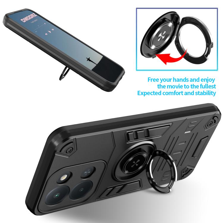 For Redmi 15C 5G / 4G Global 171mm / Poco C85 4G Rotating Holder TPU Hybrid PC Phone Case